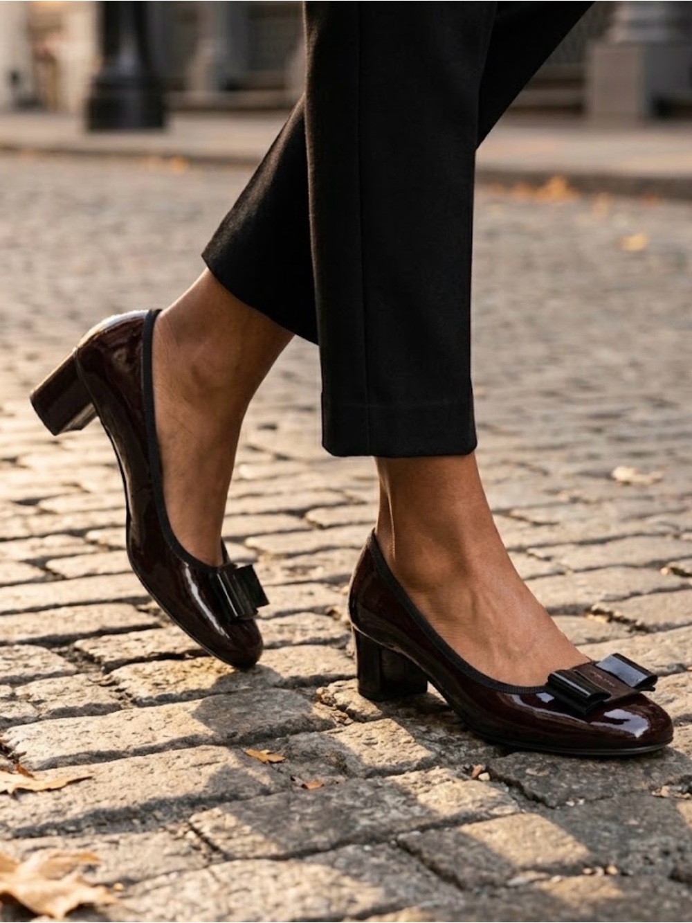 Salvatore Ferragamo "My Flair" Patent Leather Heels
